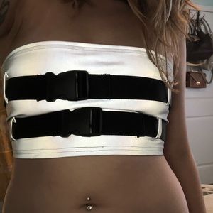 dollskill reflective bandeau top